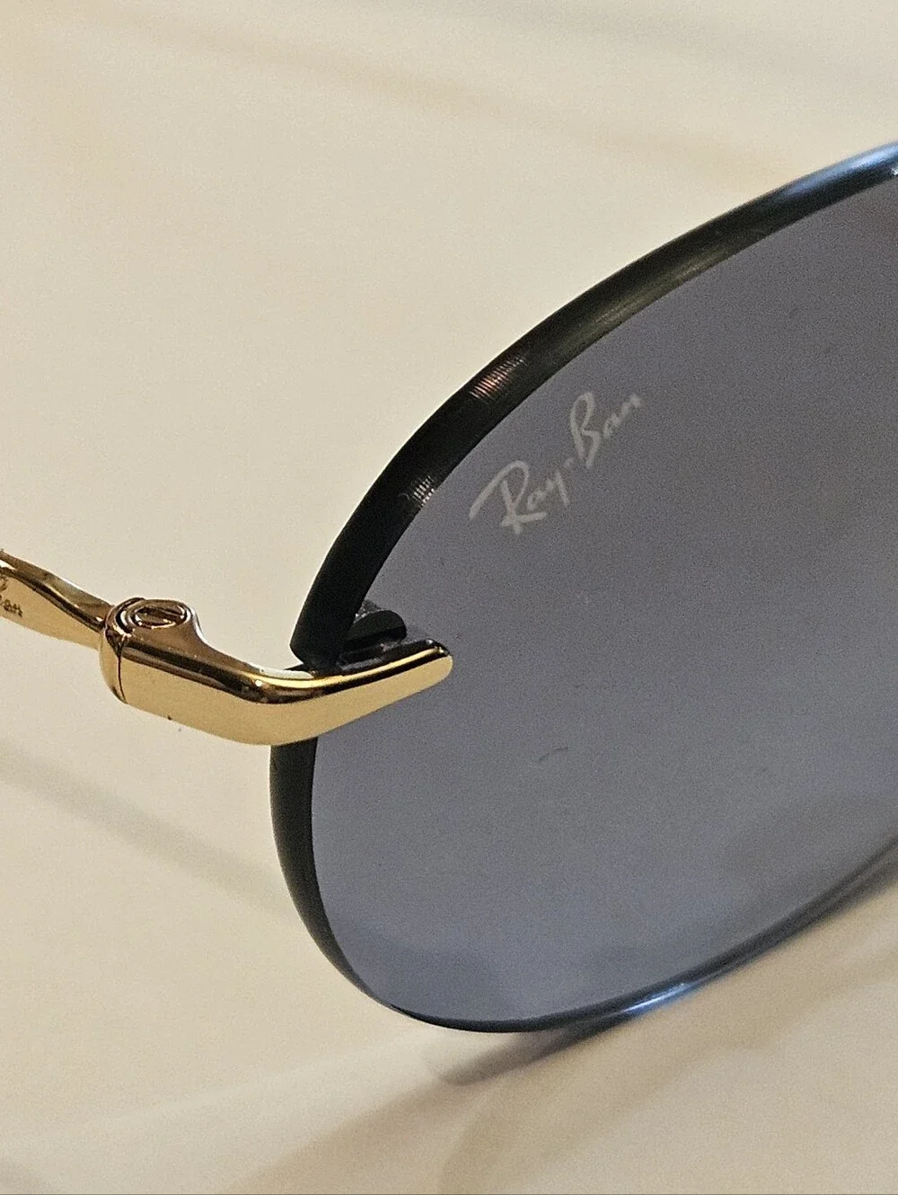 RAY-BAN RB3767 001 4C Arista Gold Blue Gradient Sunglasses New W Replaced Bolts
